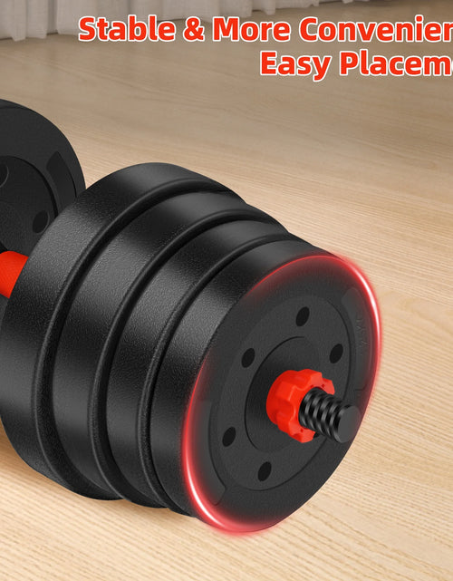 Load image into Gallery viewer, 66 LBS Adjustable Dumbbell Set, Free Weights Dumbbells Set for Workout, Black
