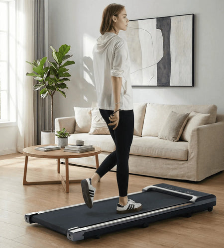 Walking Pad under Desk Treadmill with Remote Control Lightweight 2 in 1 Exercise Treadmill 0.6 to 3.8 Speed Range for Home Office Workout
