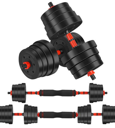 66 LBS Adjustable Dumbbell Set, Free Weights Dumbbells Set for Workout, Black