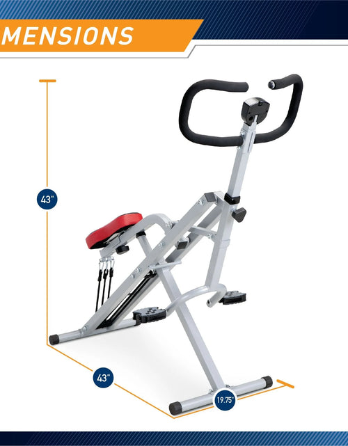 Load image into Gallery viewer, Fitness Squat Rider Machine Bench, Black, Steel Frame, 28 Lb
