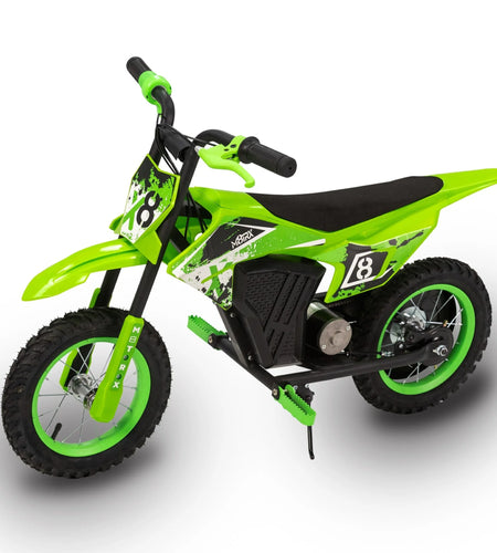 Green 12V Mini Electric Child Dirt Bike, Battery Powered Toy Motorcycle, Kids Ride On, Ages 5 Years and Up
