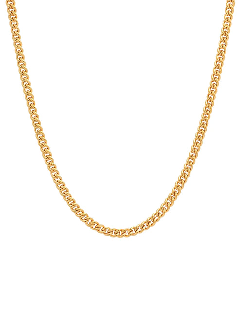 Load image into Gallery viewer, Men'S Stainless Steel Gold-Tone 24" Flat Curb Chain Necklace - Mens Necklace
