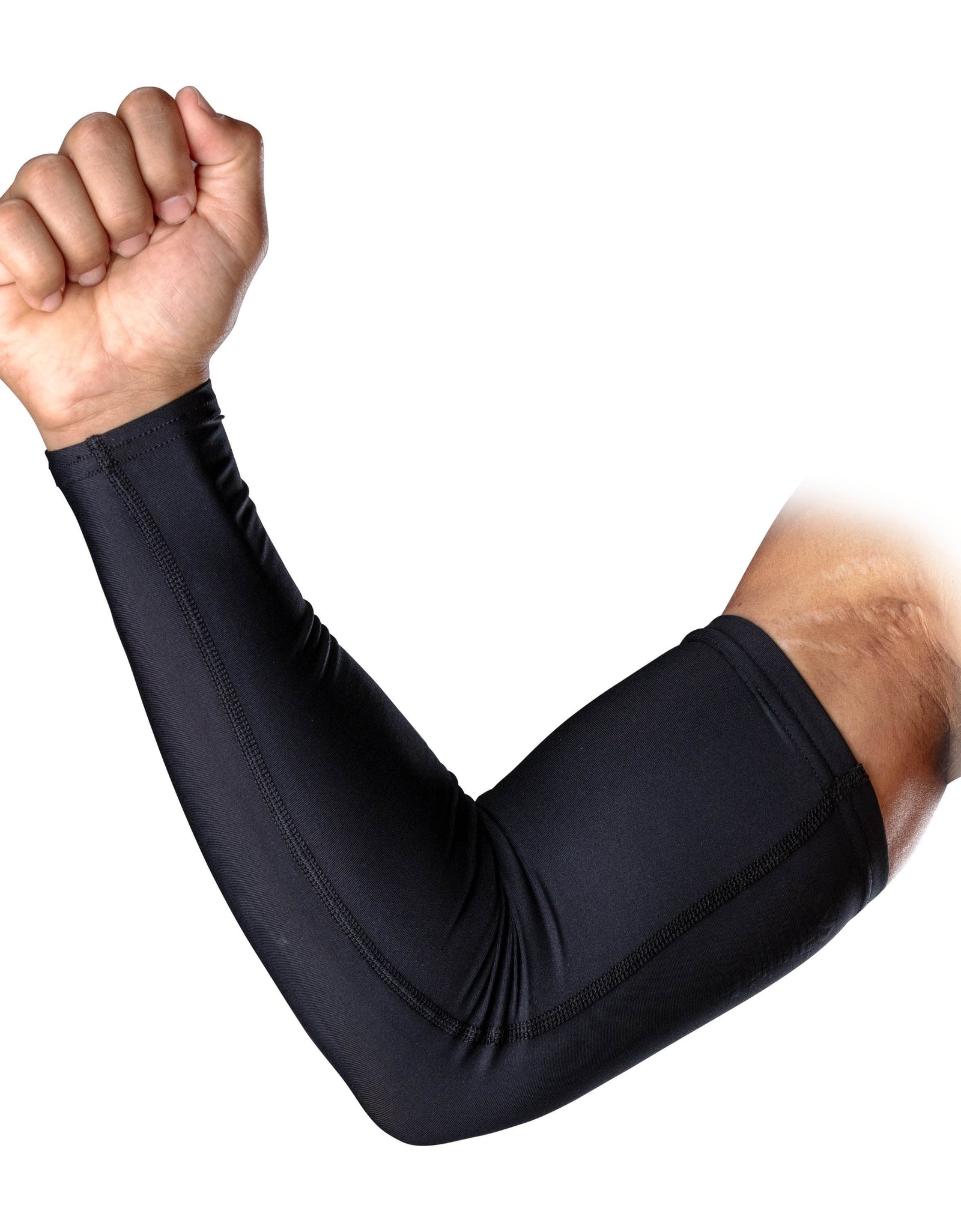 Sport Polyester Compression Arm Sleeves, 2 Pack, Black Adult Unisex Large/X-Large, Unisex