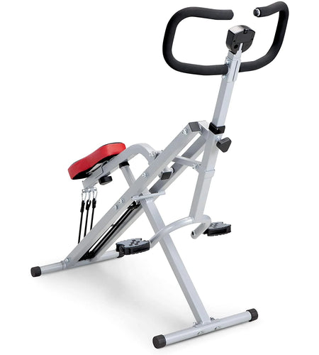 Fitness Squat Rider Machine Bench, Black, Steel Frame, 28 Lb